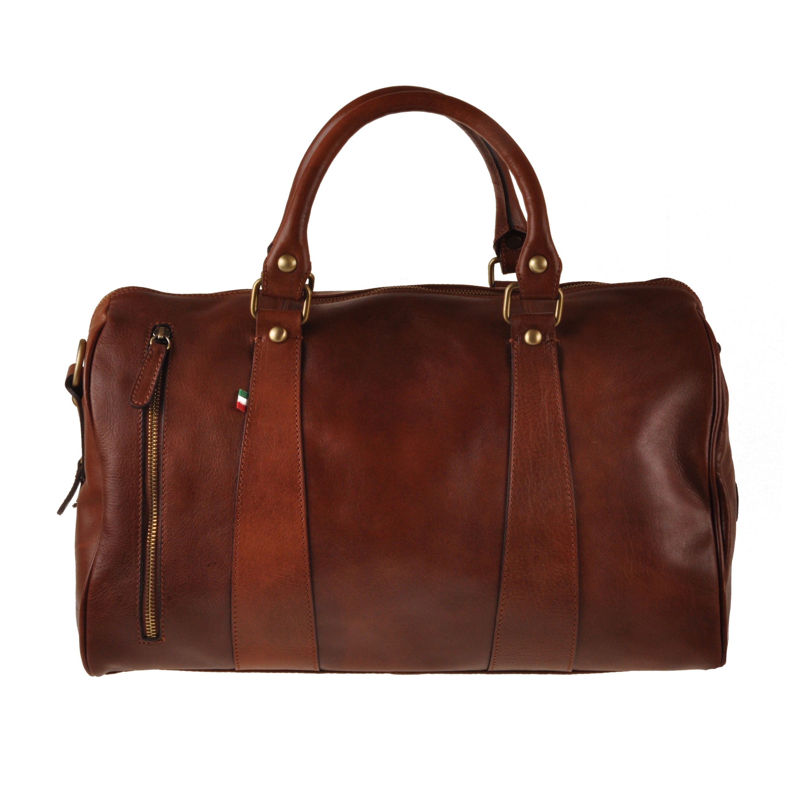 Red leather clearance travel bag